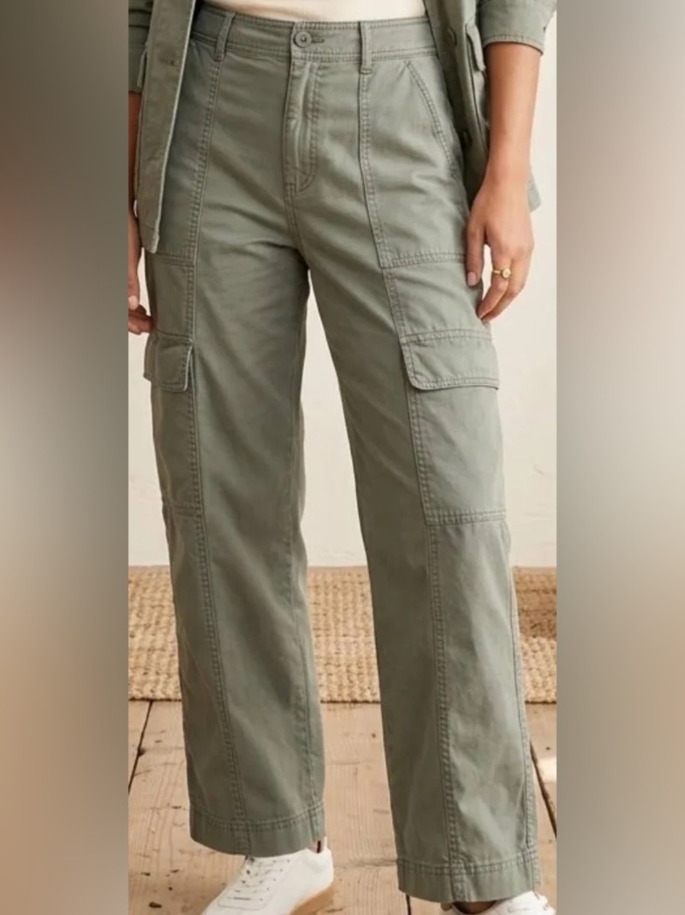 Abercrombie Curve Love High Rise 90s Utility Cargo Wide Leg Pant